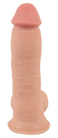 Dildo Sliding Skin 7.5-Inch skin-colored TPE bendable Penis-Dildo w. Balls & strong Suction-Base by NATURE SKIN buy