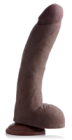 Dildo ultra real Dual Layer 10-Inch brown