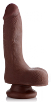 Dildo ultra real Dual Layer 7-Inch brown