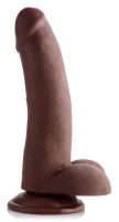 Dildo ultra real Dual Layer 8-Inch brown