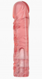 Godemiché Vac-U-Lock Classic Dong Crystal Jellies 8 Inch rose