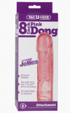 Dildo Vac-U-Lock Classic Dong Crystal Jellies 8 pollici rosa