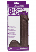 Dildo Vac-U-Lock Realistic Cock 8 Inch braun