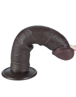 Dong Sliding Skin 8-Inch w. screwed Suction Base brown