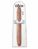 Double gode King Cock 16-Inch Thick Double Dong brun clair