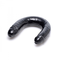 Double Dildo Realistic 17.5 Inch Dong PVC black