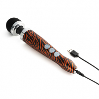 Wand Vibrator rechargeable Doxy 3R w. Tiger Pattern extremely powerful heavy durable Alu-Titanium Alloy Body buy