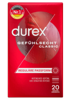Préservatifs Durex Gefühlsecht Classic, boîte de 20