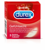 Durex Gefühlsecht Classic Condoms 3 Pc. Pack