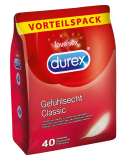 Preservativi Durex Gefühlsecht Classic confezione da 40 pezzi
