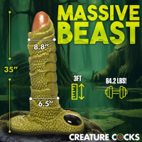 Extremely large Dildo Swamp Monster 3-Foot PVC 89cm Height huge Alien-Cock Fantasy Sex-Toy green with Eyes buy