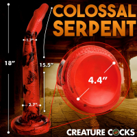 Fantasy Dildo w. Suction Base King Cobra 18-Inch Silicone Anal-Hose w. Snake-Head & Scales buy cheap