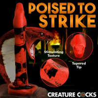 Fantasy Dildo w. Suction Base King Cobra 18-Inch extra long Anal-Hose Snake shaped from CREATURE COCKS buy