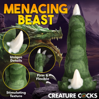 Fantasy Dildo w. Suction-Cup Dragon Claw Silicone green Monster Finger Dong with white Claw buy cheap