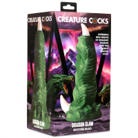 Acheter Gode fantaisie avec ventouse Dragon Claw Silicone grand godemiché extrême vert de CREATURE COCKS