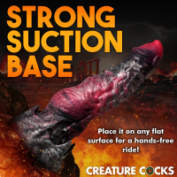 Fantasy Dildo w. Suction-Cup Hades large Silicone strong textured Ribs & Veins by CREATURE COCKS buy cheap