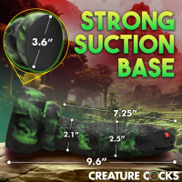 Fantasy Dildo w. Suction-Cup Phyton Silicone with green Scales 6.35cm Diameter by CREATURE COCKS buy cheap