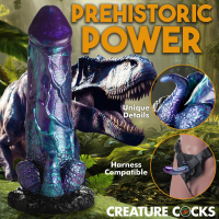 Fantasie-Dildo m. Saugfuss XL Dino-Dick Silikon Dinosauier-Penisdildo von CREATURE COCKS günstig kaufen