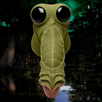 Fantasy Dildo w. Suction Base Swamp Monster Silicone