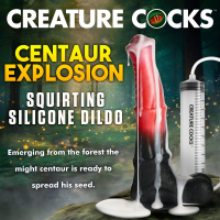 Fantasie-Dildo m. Spritzfunktion Centaur Explosion Silikon Spritzdildo mit 100ml Gleitmittelspritze & Schlauch kaufen