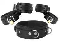 Fesselset Premium Essentials 5-teilig Leder schwarz