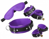 Set de menottes Premium Essentials 6 pièces cuir violet