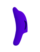 Vibromasseur à doigt rechargeable Delphini silicone bleu 10 modes de vibration différents contrôlables par bouton-poussoir acheter