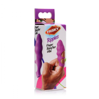 Fingervibrator Bang-Her Silikon violett gewellter Fingerüberzug m .Einweg-Kugelvibrator von FRISKY SEX-TOYS kaufen