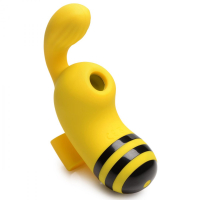 Acquista il vibratore da dito e succhia clitoride Sucky Bee in silicone 5 intensità di aspirazione e 10 modalità di vibrazione ricaricabile e impermeabile