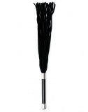 Flogger Whip Suede w. Glass Handle Crystal black