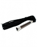 Flogger Whip Suede w. Glass Handle Crystal black