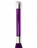 Flogger Peitsche m. Glas-Griff Velours Crystal violett