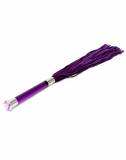 Flogger Whip Suede w. Glass Handle Crystal purple