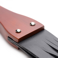 Flogger Whip PU-Leather & Wood Handle Master Lasher