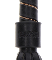 Flogger Whip studded black-gold PU-Leather spiral-shaped Pearl-Chains & Eyelet soft faux Leather from TABOOM buy