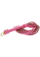 Flogger Whip Taboom Malibu PU-Leather pink-gold Punishment Tool golden-colored Metal Details buy cheap
