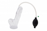 Pompa per il pene Fröhle con sfera e preservativo per testicoli