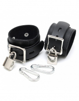 Ankle Restraints w. Locks & Snap Hooks Basic Leather