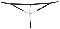 String Thong w. Ball-Chains & Pearl Decoration