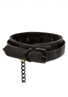 Collar padded w. Leash Boundless PU-Leather black nickel-free Metal Hardware by Buckle adjustable soft lining buy cheap