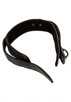Collar padded w. Leash Boundless PU-Leather black Metal Hardware by Buckle adjustable Plush lining by CALEXOTICS buy