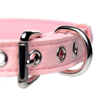 Halsband m. Glöckchen Kitty pink-silber Kunstleder Katzenhalsband m. Fliege & runder Glocke silberfarbenes Metall kaufen