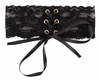 Collar Lace w. Satin lacing 6cm wide with 6 Metal Eyelets & slim Satin Band to lace from COTTELLI buy cheap