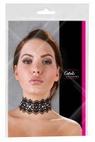 Collar Embroidery w. Rhinestones beautiful black Choker for Women decorated with white Pearls & Rhinestones buy