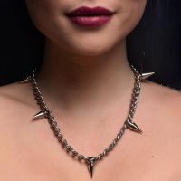 Necklace w. Spike Rivets Stainless Steel Punk
