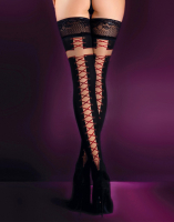 Hold-up Stockings Lace-up-Look Ballerina 2216