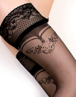 Hold-up Stockings w. Embroidery Ballerina 2205 with glittering Embroidery-Details @the Thighs buy cheap