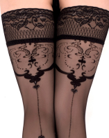 Hold-up Stockings w. Embroidery Ballerina 2208 detailed embroidered @back of the Legs by RIMBA buy cheap