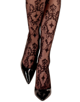 Hold-up Stockings w. Embroidery Ballerina 2221 with Ornaments in Baroque-Style highly elastic from RIMBA buy cheap