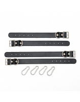 Wrist-Cuffs & Ankle-Cuffs Restraint-Kit 2.5cm Leather